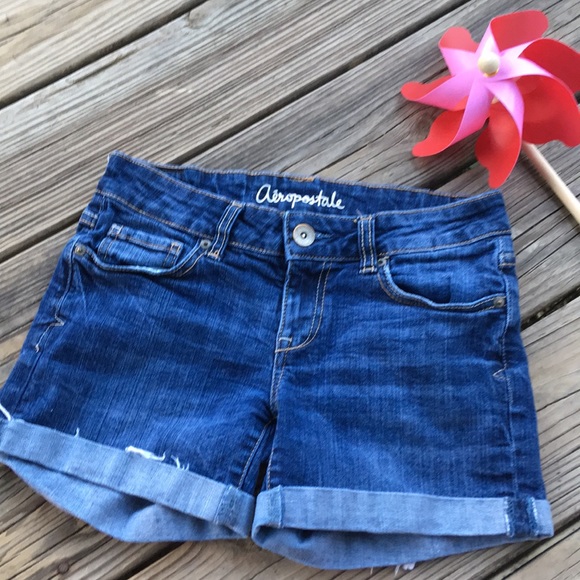 Aeropostale Pants - Aeropostale “Boyfriend “ Dark Denim Shorts Sz 0